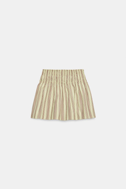 ZARA МИНИ-ЮБКА В ПОЛОСКУ, КОРИЧНЕВЫЙ/ЗЕЛЕНЫЙ