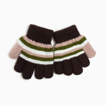 Перчатки коричневый/розовый, р-р 14. 9147135, 1 шт.