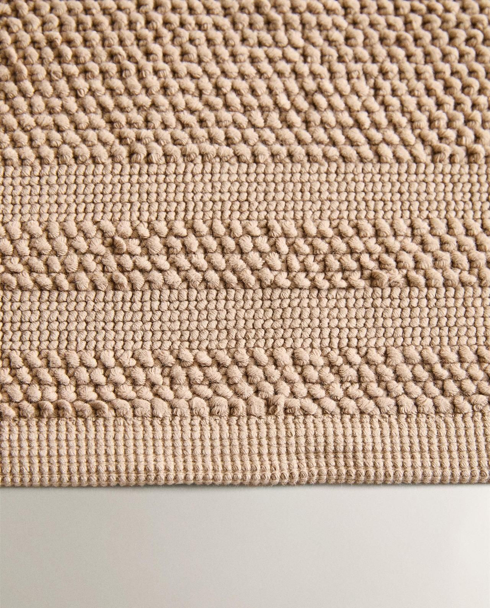 Zara Home - Нескользящий коврик для ванной из хлопка, бежевый, 50x70 см