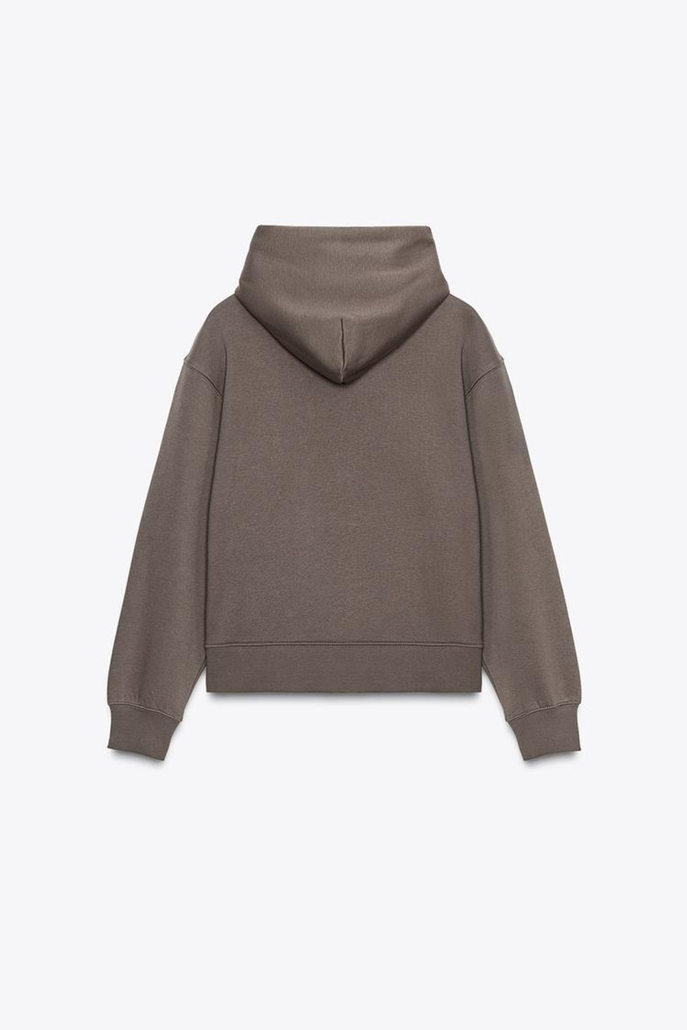 ZARA БАЗОВОЕ ХУДИ, СЕРО-КОРИЧНЕВЫЙ