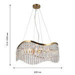 Подвесная люстра Favourite UNDA 4135-8P