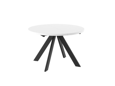 Стол МАМАДОМА Рондо D120, Белый Маттелюкс/Чёрный
