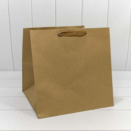 Пакет подарочный, Крафт, 30*30*30 см, 1 шт.