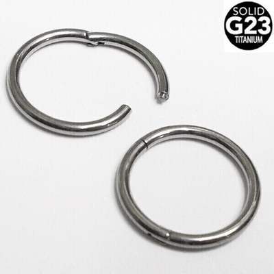 Пирсинг носа, губы, брови, сосков, ушей. Кольцо с замком 10х0,8 мм. Титан G23. 1 шт
