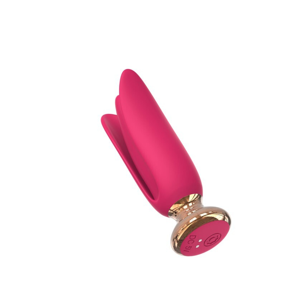 Розовая анальная вибровтулка с лепестками (Цвет: розовый)