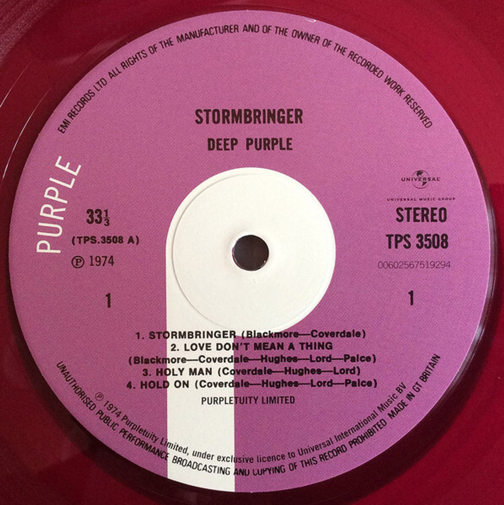 Deep Purple / Stormbringer (Coloured Vinyl)(LP)