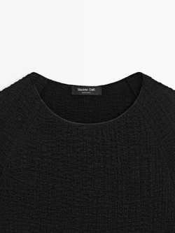 Massimo Dutti Футболка с завязками, черный