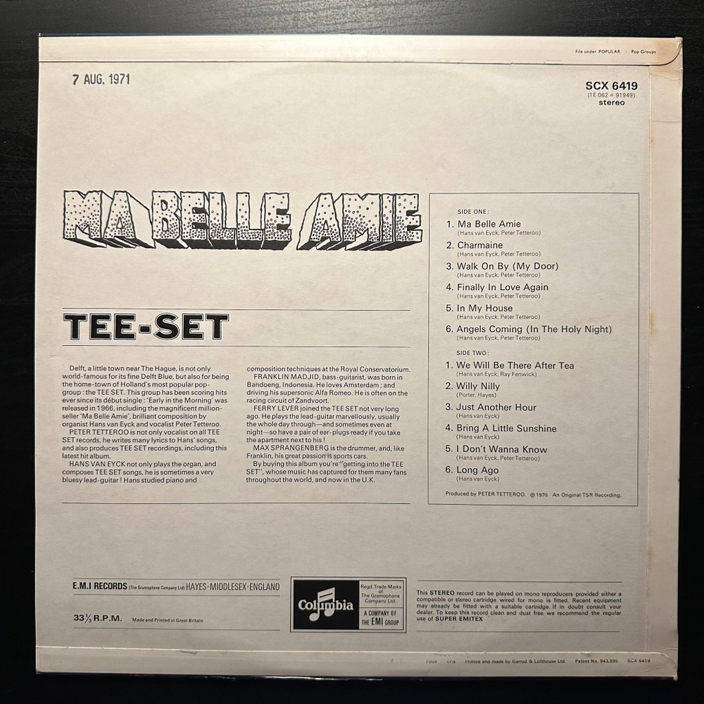 Tee-Set - Ma Belle Amie (Анлия 1970г.)