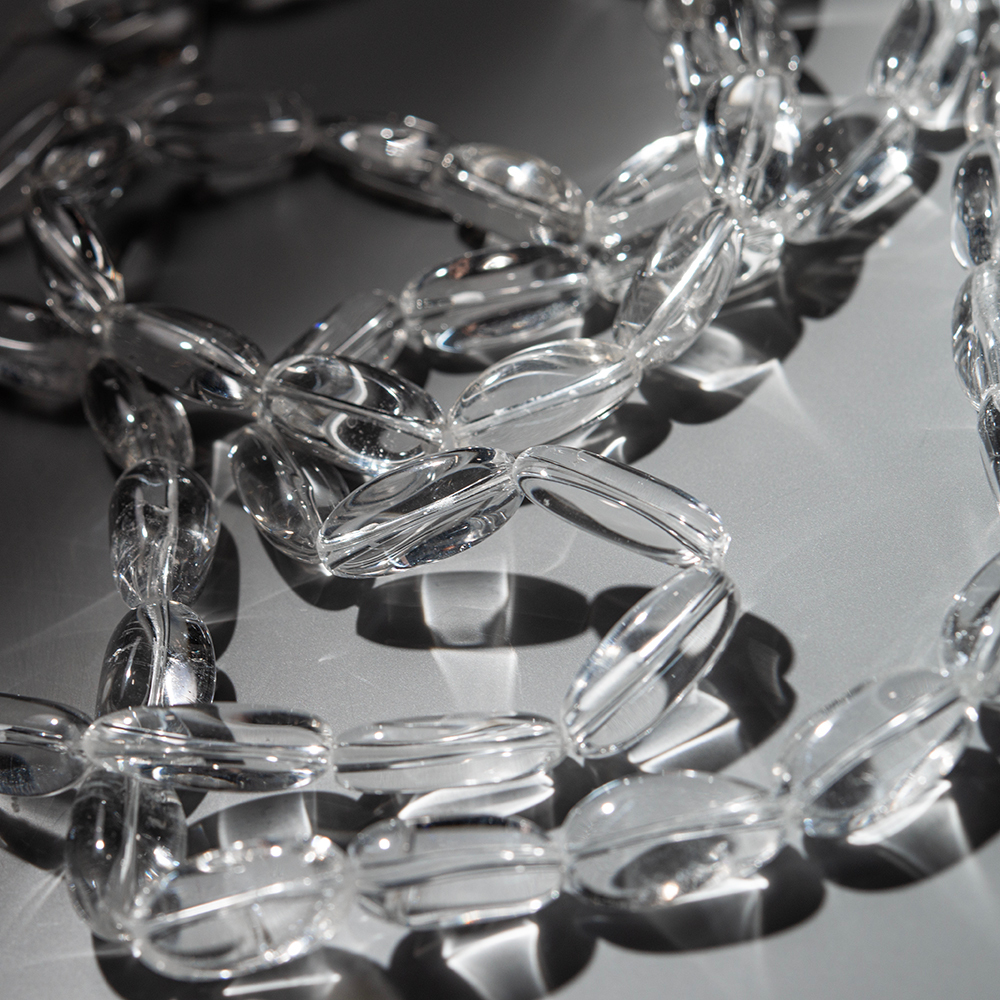 Горный хрусталь натуральный, льдинки, 18*9мм