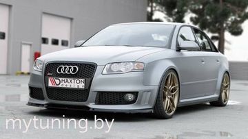 Сплиттер бампера переднего V.2 для AUDI RS4 B7 (06-08)
