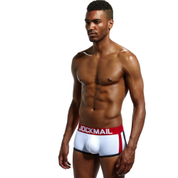Мужские трусы боксеры белые с push up JOCKMAIL JM6030-1