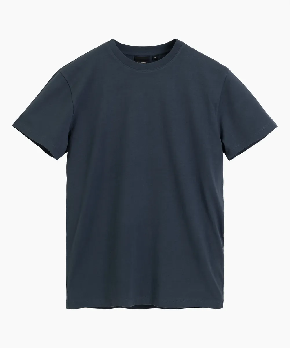 Футболка мужская Atlantic, 1 шт. в уп., хлопок, cине-зелёная, NMT-033