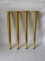 Ножки для мебели металлические золотые высокие 40см - 4 шт