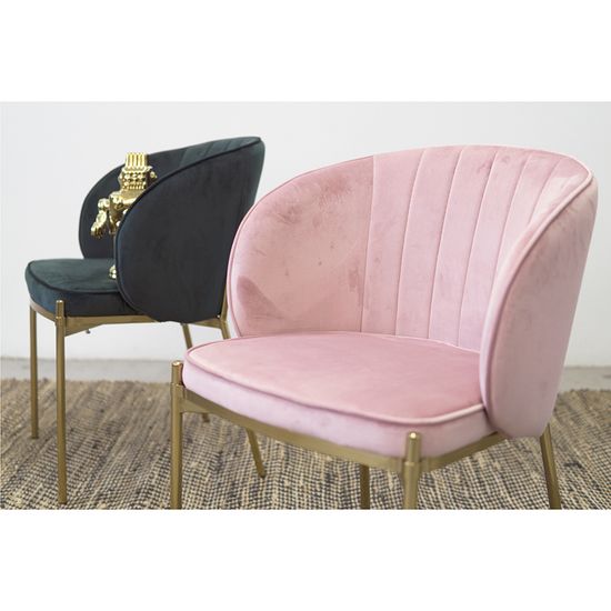 Стул coral, велюр, зеленый