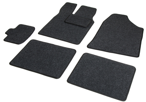 Коврики текстильные в салон автомобиля AutoFlex Business для ВАЗ 2105 1980-2011/2106 1976-2006/2107 1982-2012, графит, 5 частей, 5600701