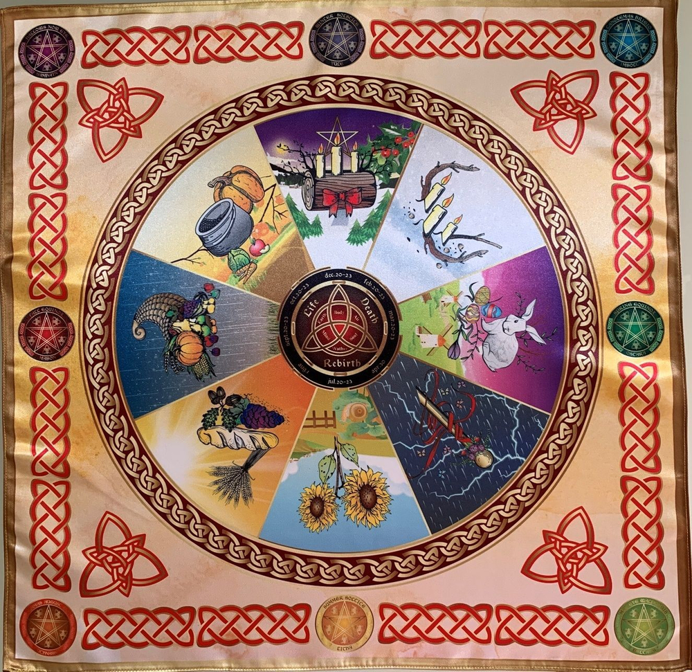 Скатерть Колесо жизни Времена года средняя