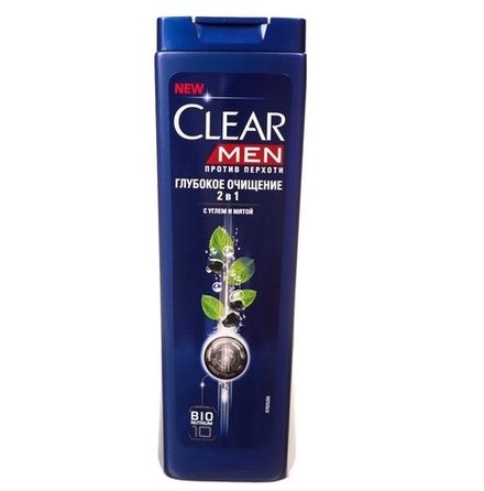 Clear Men Шампунь против перхоти 2в1 Глубокое очищение, 400 мл