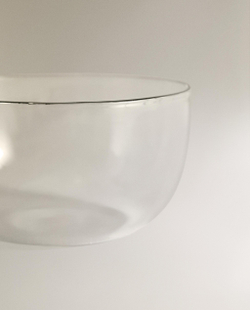 Zara Home миска из боросиликатного стекла, цвет серебристый, 9.5 см