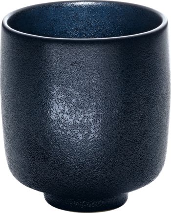 NARA BLACK - Чашка без ручки с декором D=8 см, H=9,5 см 320 мл цвет: черный; керамика NARA BLACK артикул 7015400/021090, PLAYGROUND