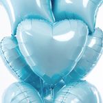 F Шар 18"/46 см, Сердце Светло-Голубое (БГ-15)