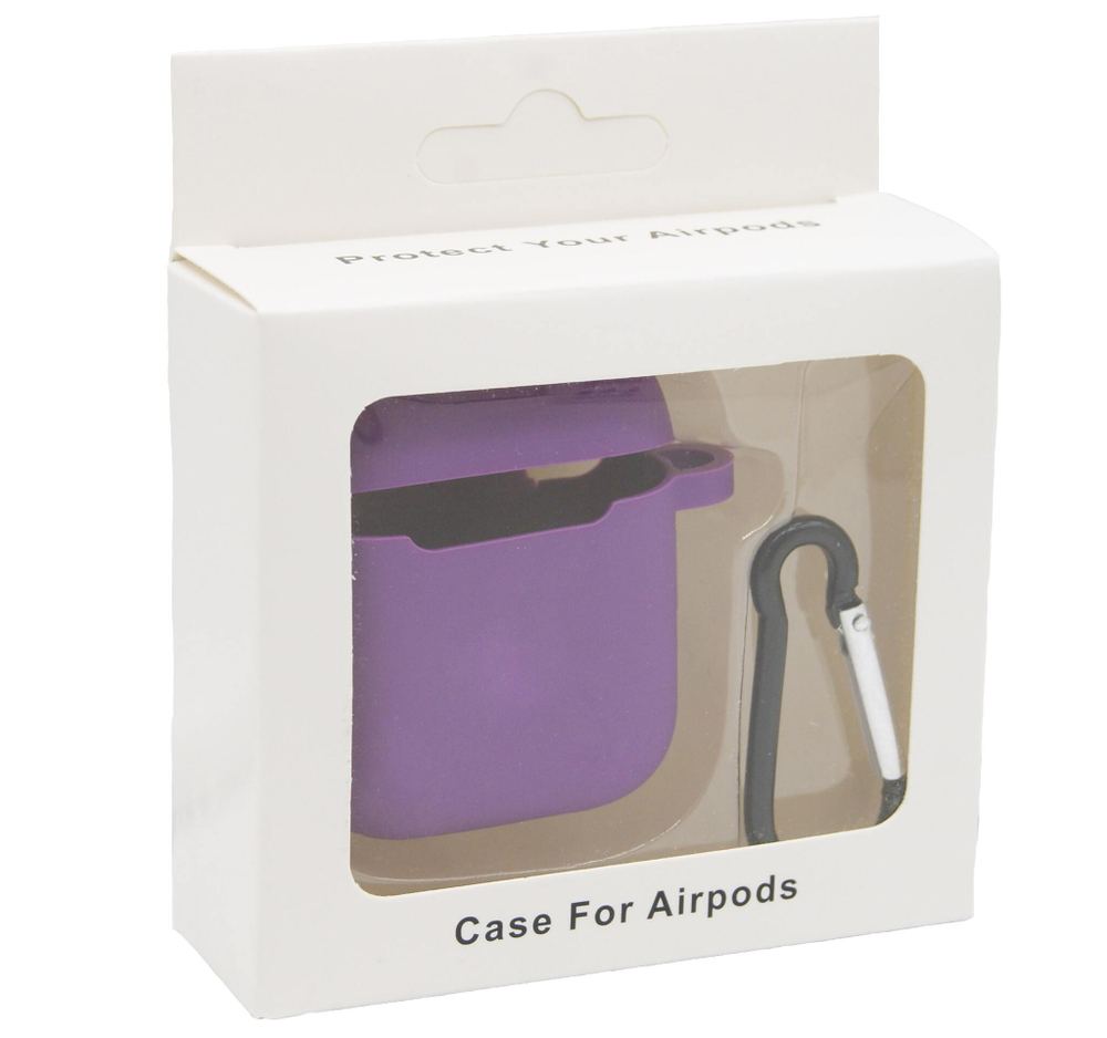 Чехол для AirPods/AirPods 2 APL (Purple) с LOGO