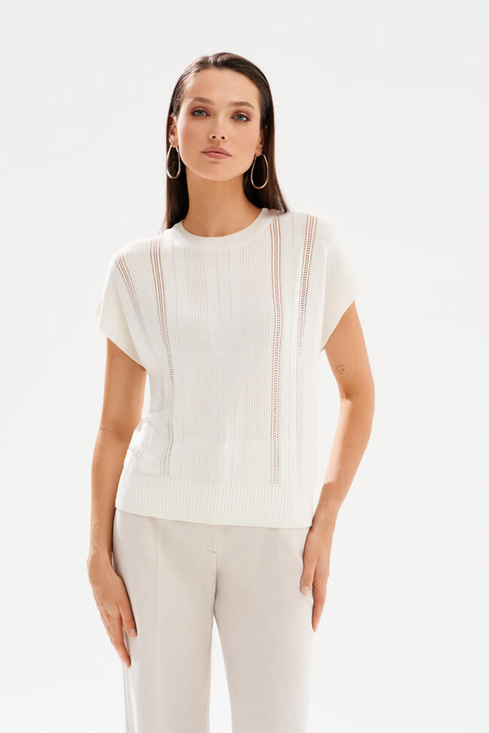 23585 Джемпер женский (молочный)