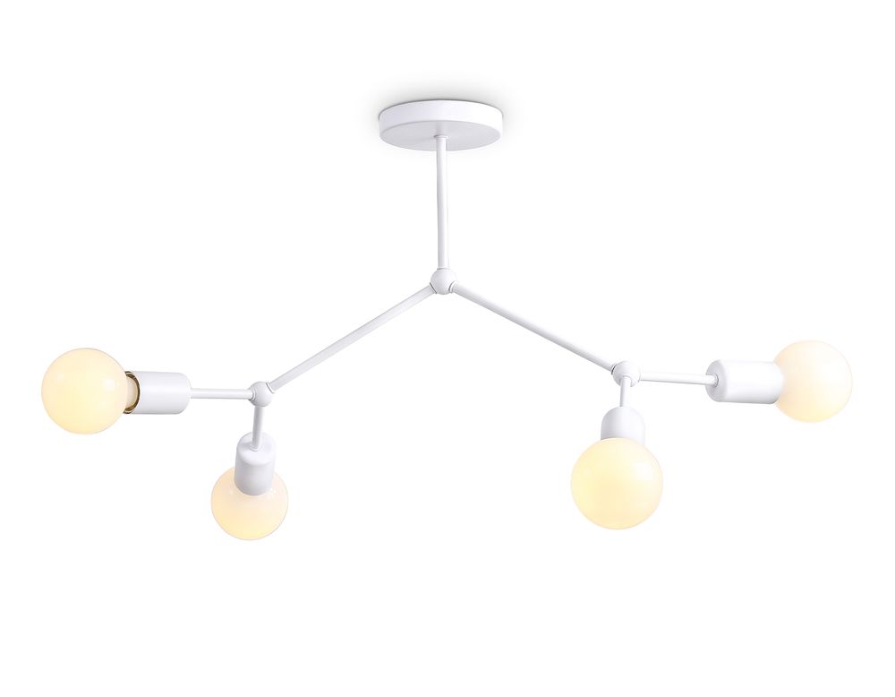 Потолочный светильник в стиле лофт TR8031/4 WH белый E27*4 max 40W D670*440