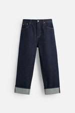Джинсы relaxed fit с отворотами по низу - limited edition