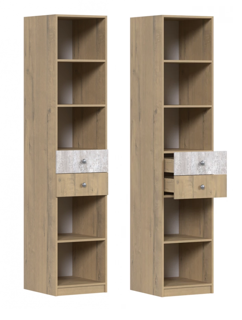 Пенал Ассоль Дуб бунратти/анкор белый/дельмар