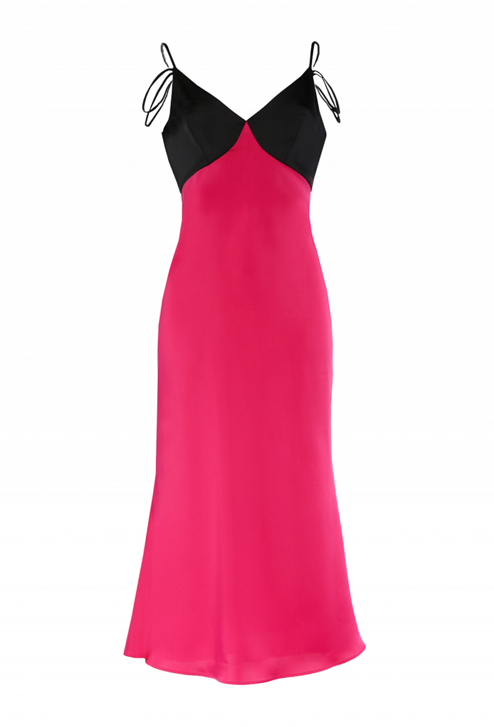 Платье на лямках фуксия 09-19SS
