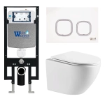 Унитаз с инсталляцией WeltWasser AMBERG 497 + MERZBACH 043 MT-WT + AMBERG RD-WT