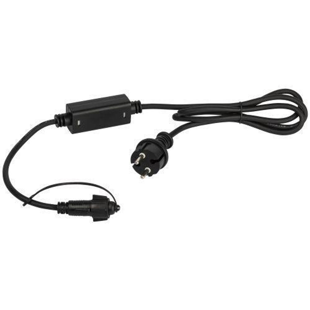 Шнур питания 1.5м 6А 800Вт IP65 220В для подключения гирлянд провод черн. каучук Эра Б0051881 Шнур питания 1.5м 6А 800Вт IP65 220В для подключения гирлянд провод черн. каучук Эра Б0051881