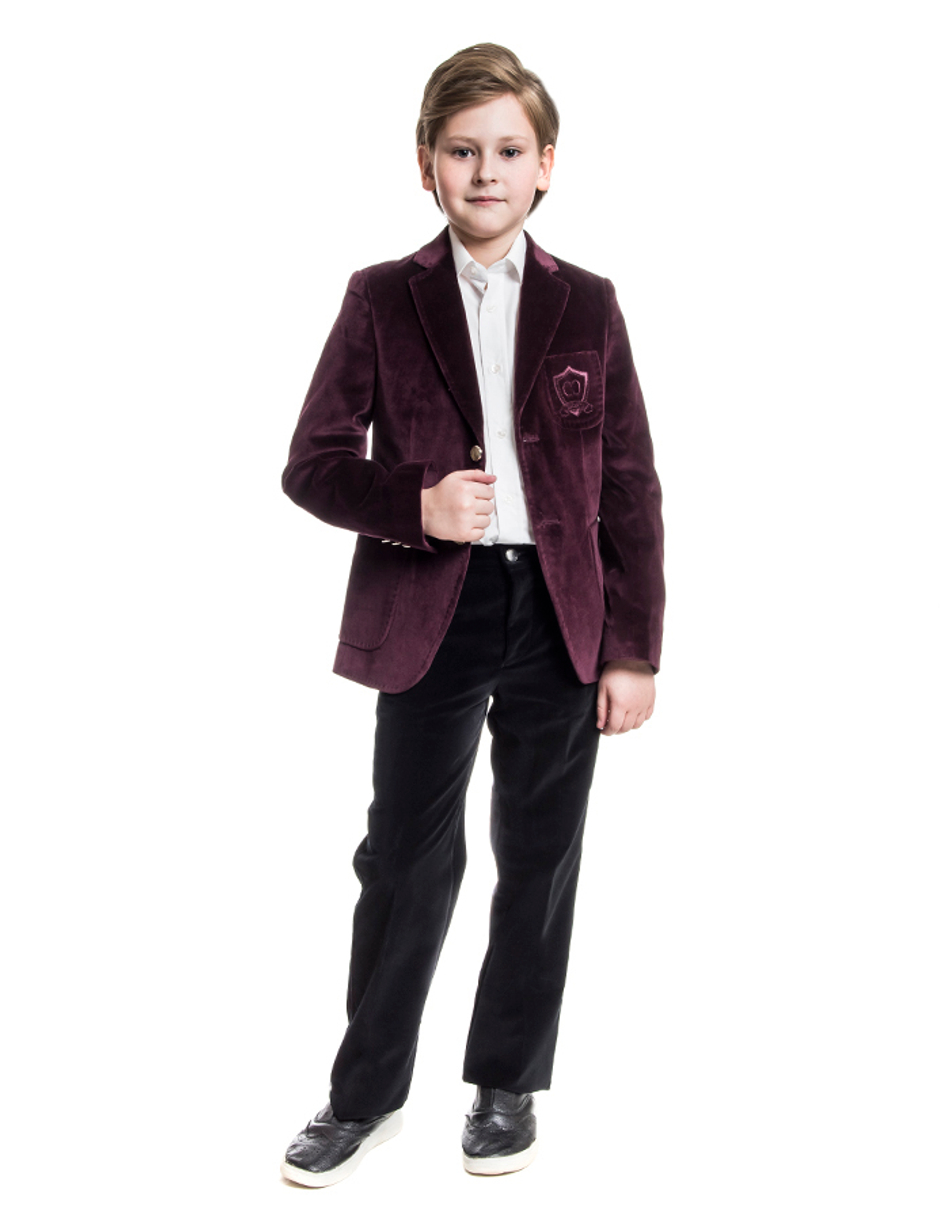 Пиджак для мальчика из бархата