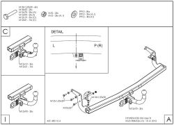 Фаркоп оцинкованный Galia H086C для Hyundai i30 хетчбек 2012-, Kia Ceed хетчбек 2012-(паспорт и сертификат в комплекте)(без электрики)