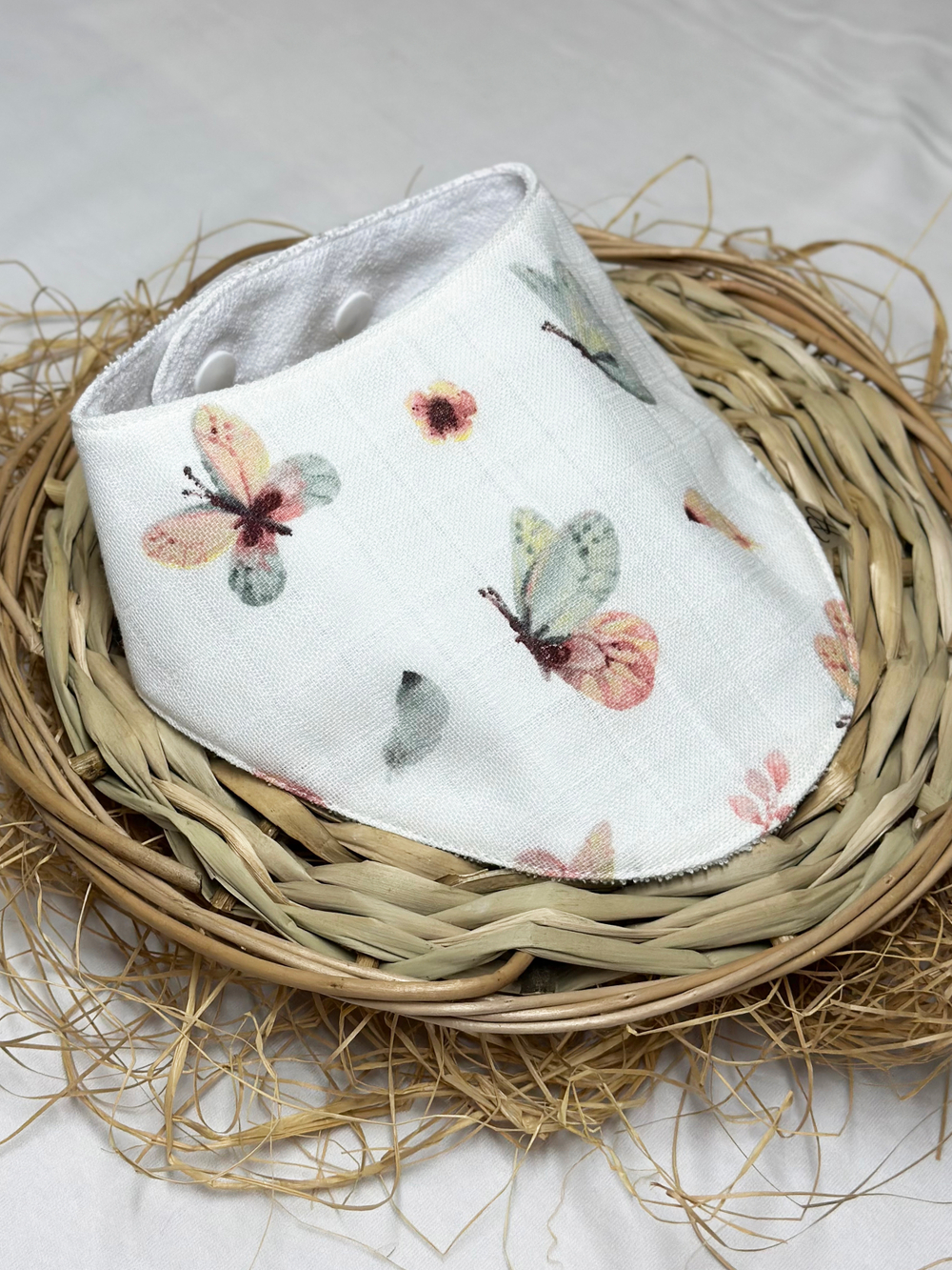 Непромокаемый слюнявчик-нагрудник на кнопках RinaAmari Муслин в ассортименте