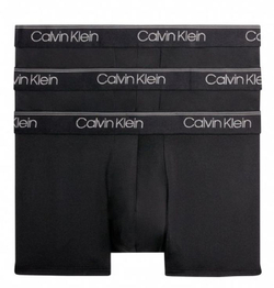 Мужские спортивные боксеры Calvin Klein Low Rise Trunk Microfiber Stretch 3P - черный