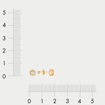 Женские серьги-пусеты с фианитами из желтого золота 585 пробы (арт. л0502626)