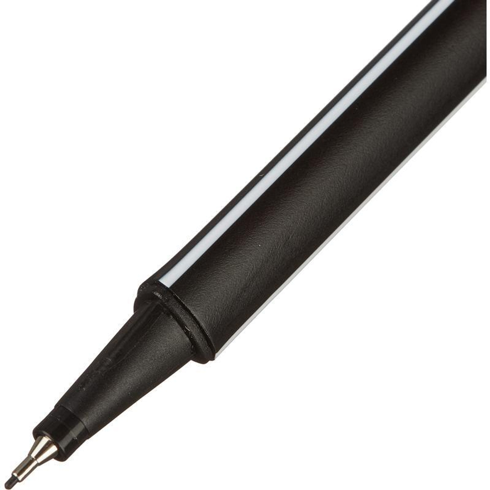 Ручка капиллярная (линер) Attache "Rainbow" черная, 0,33мм, трехгранная