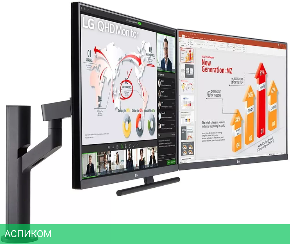 Монитор LG 27QP88DP-BS (2 шт.)