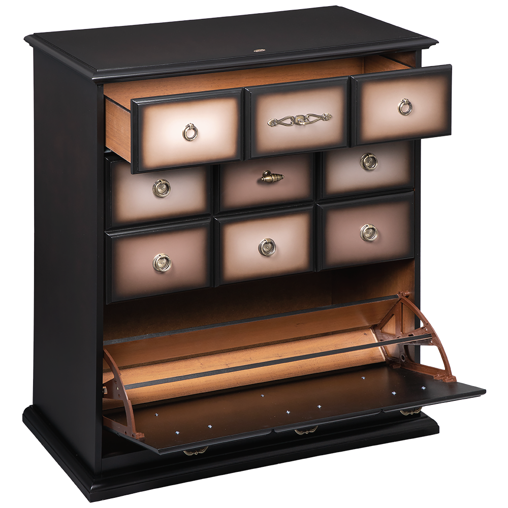 Тумба Пандора 3 Орех Оберджин Шоколад