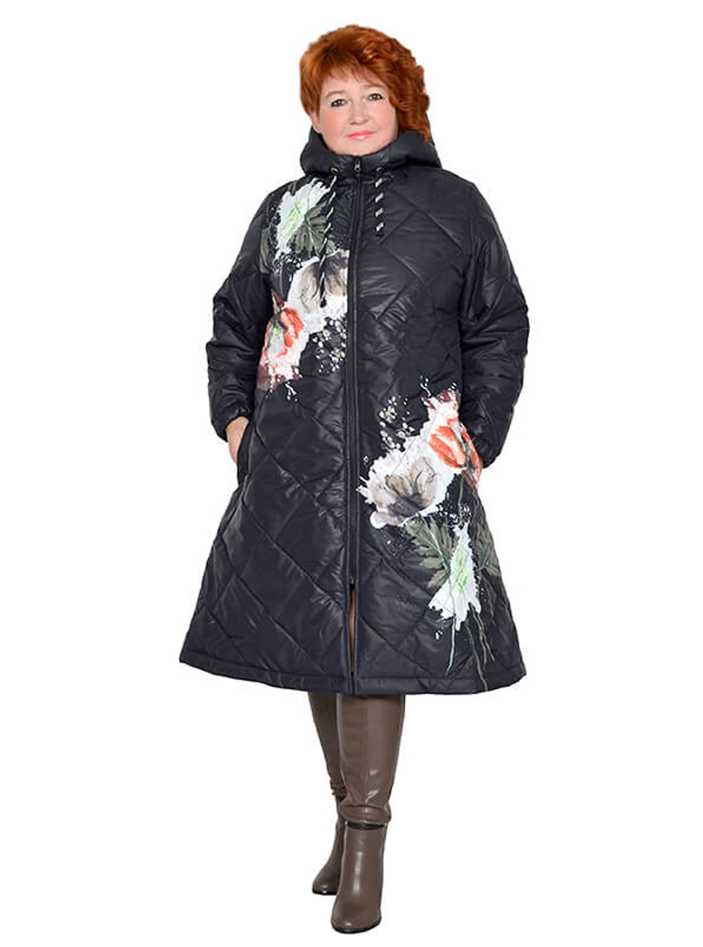 Пальто стёганое Цветочная фея
