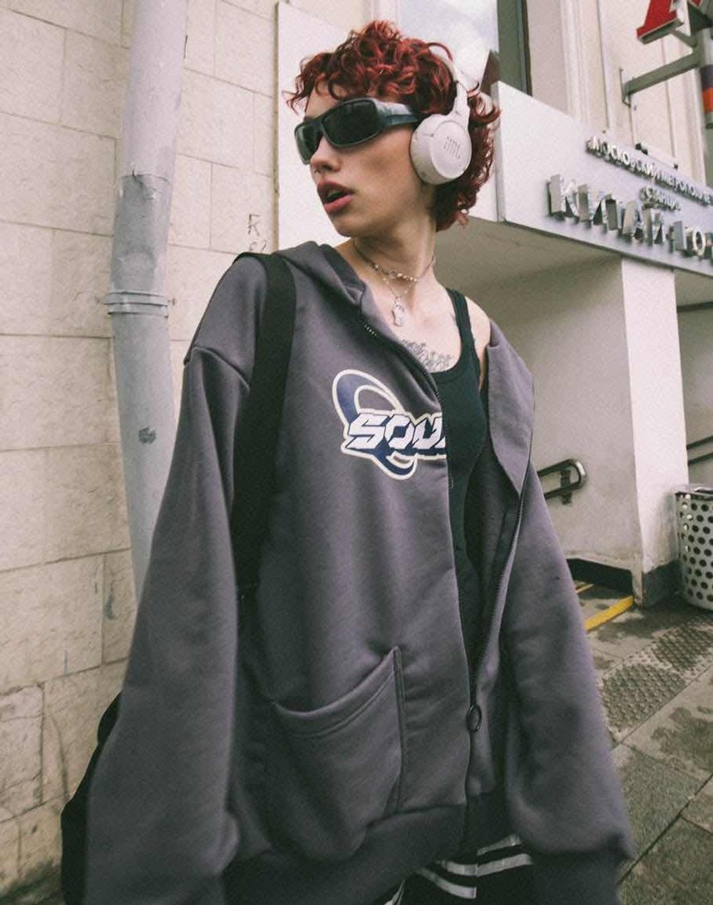 Худи SoWhat? Zip Серый