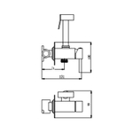 Смеситель с гигиеническим душем 35к HB5512-7 HAIBA ЧЕРНЫЙ