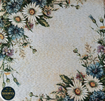 Набор чехлов на табурет из гобелена Васильки и ромашки (33х33 см) - 4шт