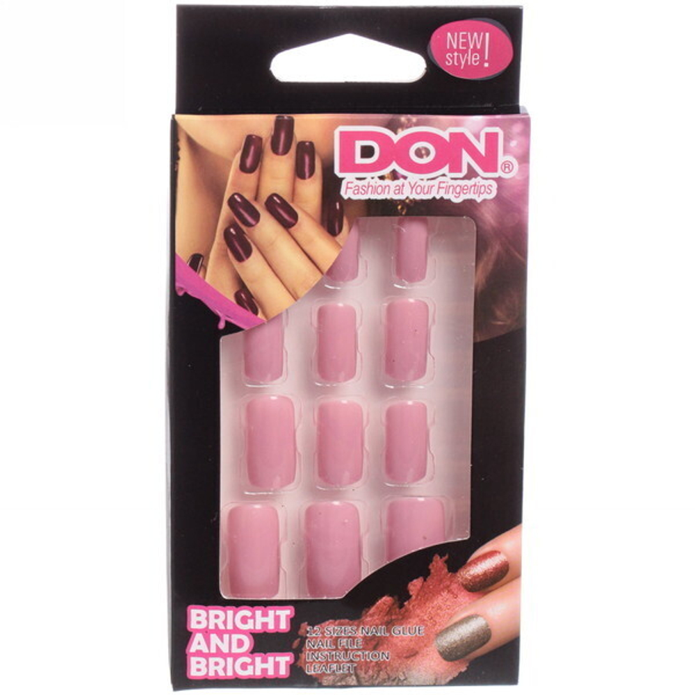 Ногти накладные 12шт «MoDa nails», френч, цвет дымчато розовый, длина средняя, форма мягкий квадрат, #212, 14*7,5см