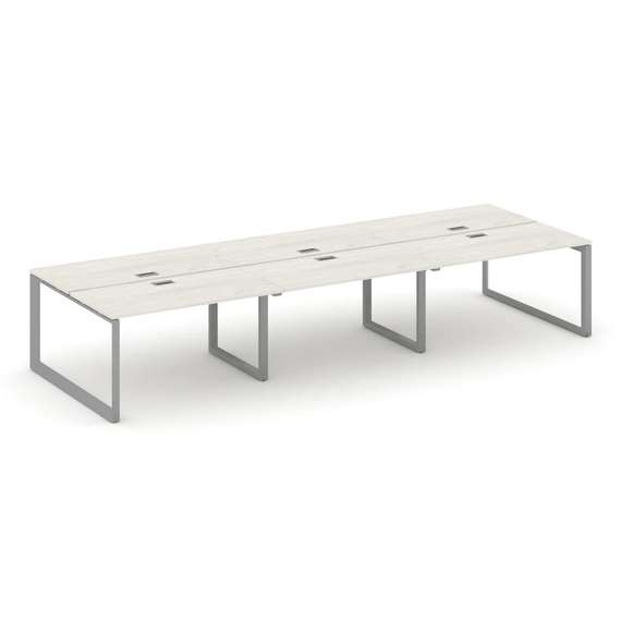 Style Project Рабочая станция двухсторонняя SN-59O.DRS-084 Дуб Наварра/Металл Серый/Серебро Заглушка