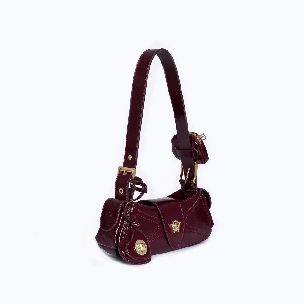 MANC КОЖАНАЯ СУМКА "AURORA MINI", БОРДОВЫЙ