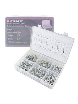 Заклепки алюминиевые, 400пр. Forsage F-849