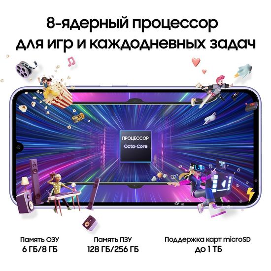 Смартфон Samsung Galaxy A34 8/128Gb Лаванда