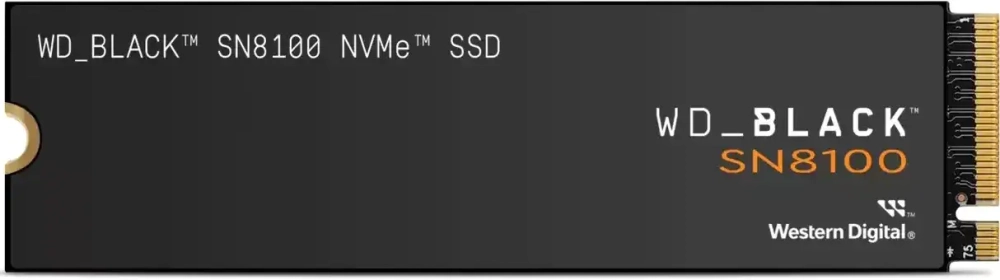 Твердотельный накопитель 1000GB SSD WD BLACK SN8100 M.2 2280 NVMe R14900/W11000 WDS100T1X0M-00CMT0